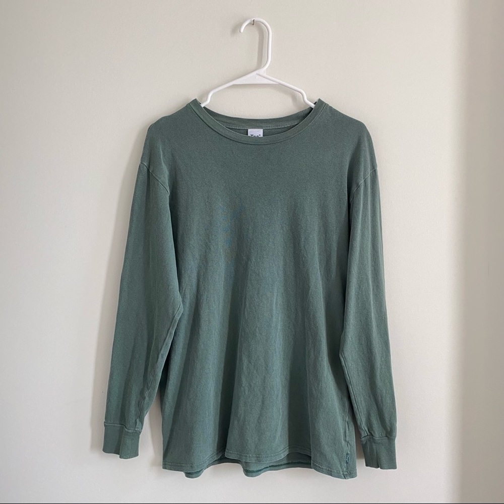 Aritzia TNA Tour long sleeve shirt dark pine green